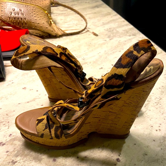 Sam Edelman Chetah Print wedge - Picture 1 of 3